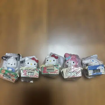 산리오 캡슐 토이 미니 시계 5개 세트