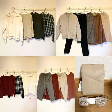 여성용 의류 숄더백 세트