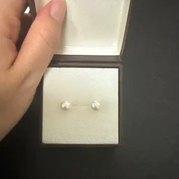 진주 귀걸이 (양쪽 귀용) 상자 인증서 포함