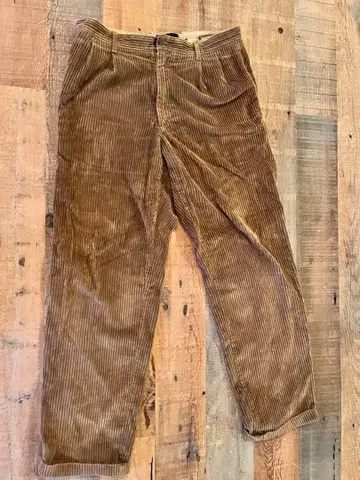 브라운 코듀로이 스트레이트 팬츠