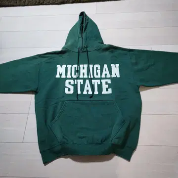 챔피온 후드 부착 후드티 다크 그린