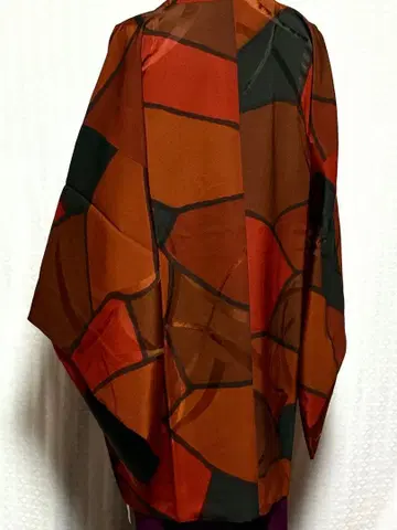 미사용품 기모노 순수 실크(문 의장) 기하학 패턴 도행 코트 선착순