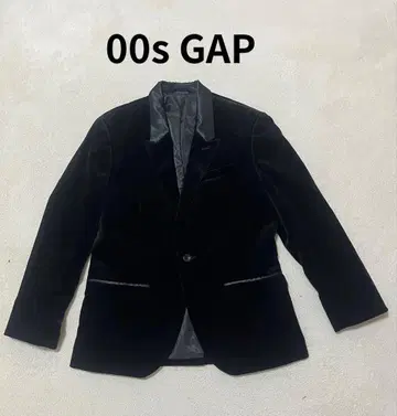 00s GAP 벨벳 테일러드 자켓 L 블랙