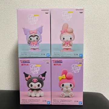 Fluffy Puffy ~ 마이멜로디 & 쿠로미 ~ 2종 4점 세트