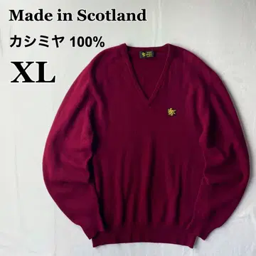 [캐시미어 100%] 스코틀랜드제 프리덤 슬리브 V넥 니트 j92