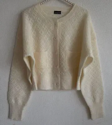 Verybrain 플라워 자카드 가디건 M