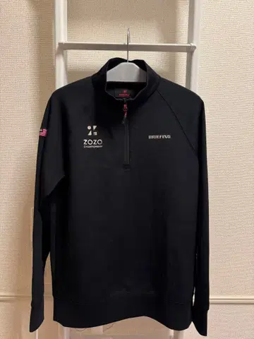 브리핑 긴팔 셔츠 블랙 ZOZO 챔피언쉽 하프 지퍼