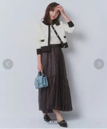 JUSGLITTY 프티 라메 도트 캉캉 스커트 S 사이즈