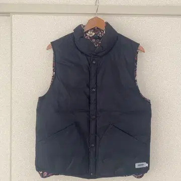 레어 ARMEN 퀼팅 리버서블 리버티 패턴 다운 베스트