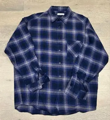 FREAK'S STORE 체크 무늬 셔츠 L 사이즈 네이비 계열