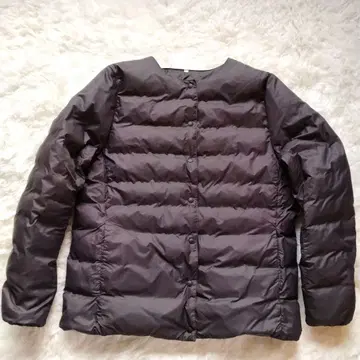 무인양품 다운 자켓 노카라 블루종 XL 블랙