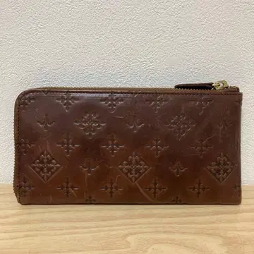 러셋(russet) 장지갑 L자형 지퍼 브라운 성인용 멋짐