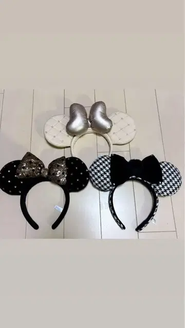 미키 귀 머리띠 3종 세트