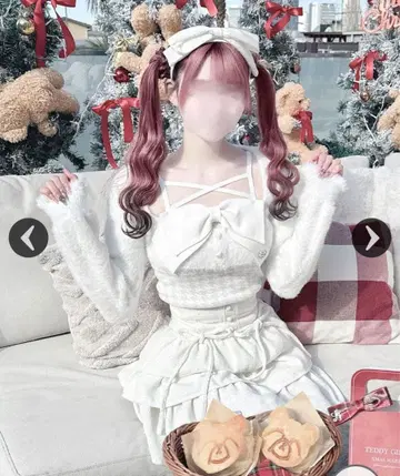 빅 리본 샤기 앙상블 상의 허니 뮤우