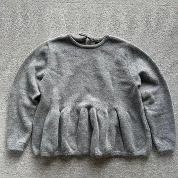 오오카미토 후구로쿠 그레이 긴팔 니트 그레이