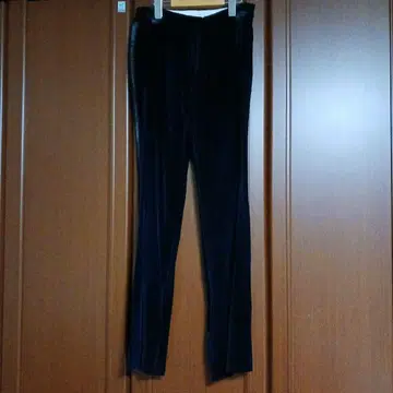 MASSE*MENSCH / 네이비 벨벳 사이드 스트라이프 팬츠