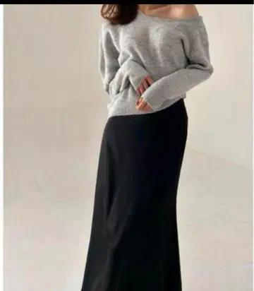 LOVAN' asymmetry sensuality knit grey