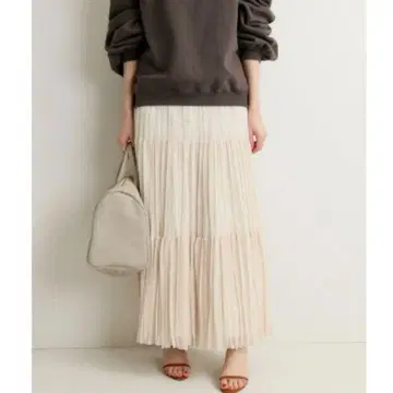 [ IENA ] 조젯 플리츠 캉캉 스커트 36 사이즈