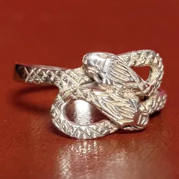 빈티지 은반지 뱀 실버 반지 뱀 스네이크 파충류