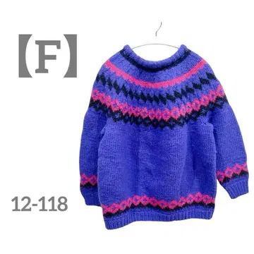 노르딕 무늬 [ F ] 큼직하게 짠 볼륨 니트 스웨터