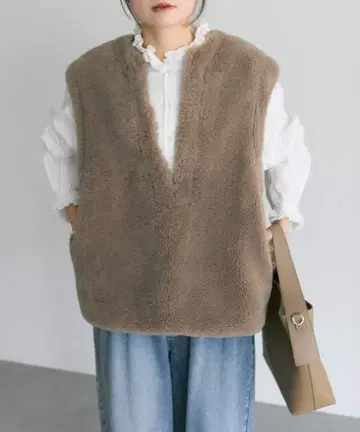 퓨어세신 리사이클 보아 베스트 베이지