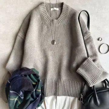 새상품급 GALERIE VIE//파인 울 크루넥 풀오버 니트