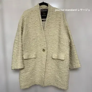 L'ESSAGE 아이보리 코쿤 미들 코트