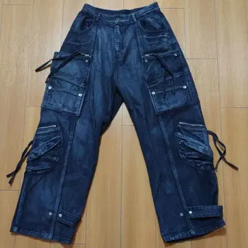 DNSR / two face multi cargo pants black