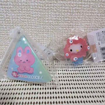 간사이 만박 미야쿠미야쿠 변신 입체 키링 헬로키티 클리어