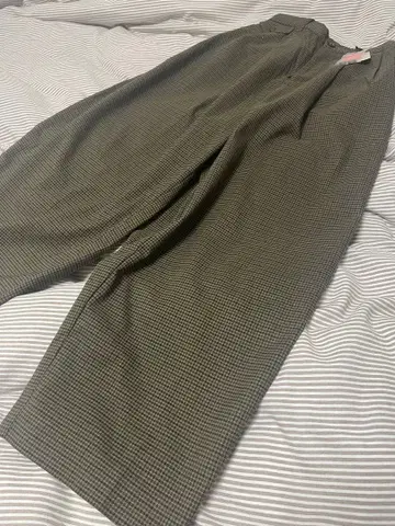 택 포함 새상품 niko and 체크 트윌 팬츠 브라운 M 6600엔