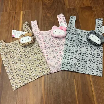 생일 x 헬로키티 파우치 포함 쇼핑백 3종 패턴 세트 산리오