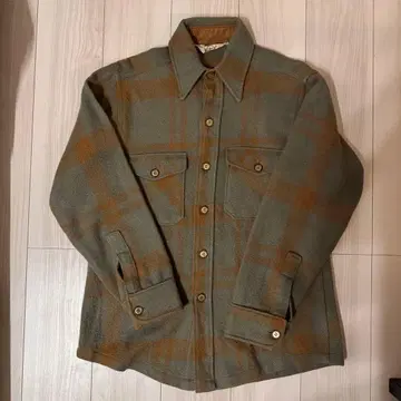 70's 울리치 체크 셔츠 플란넬 셔츠 옴브레 빈티지