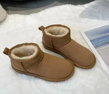 브라운 스웨이드 숏부츠