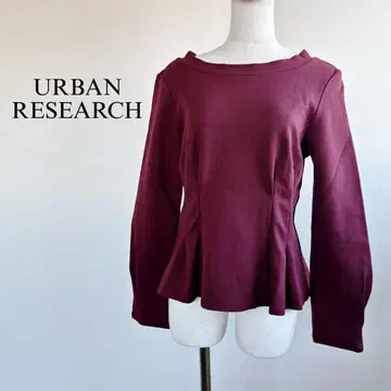 어반 리서치 페플럼 맨투맨 티셔츠 백 버튼 페플럼 상의