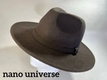 사이즈 F 58cm 정도 NANO UNIVERSE 중절모 울 브라운