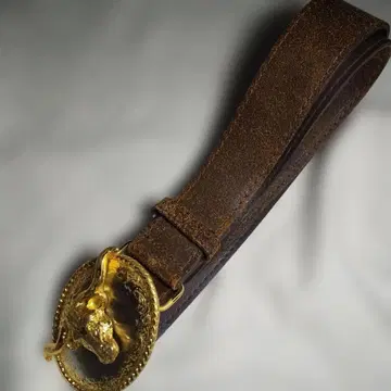 버팔로 빅 금장 장식 벨트 가죽 디자인 벨트