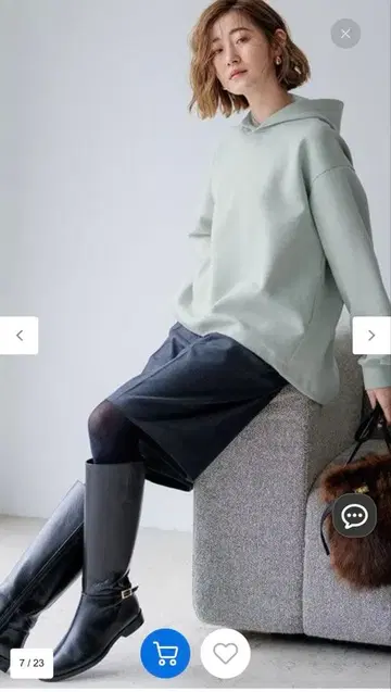 23구 [미사용 새상품] [세탁 가능] 컴포트 종이상자 저지 후드티