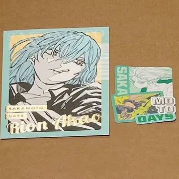 사카모토 데이즈 금박 엽서 다이컷 스티커 아카오 리온
