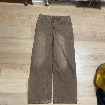 Beans Heart 와이드 스트레이트 데님 브라운