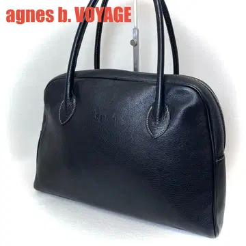 새상품급 agnes b. VOYAGE 가죽 A4 PC 블랙 토트백
