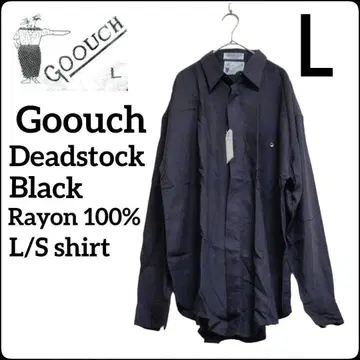 미사용 새상품 GOOUCH 구치 레이온 긴팔 셔츠 블랙