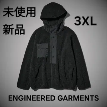 GU ENGINEERED GARMENTS 보아 플리스 스냅 후드티 3XL