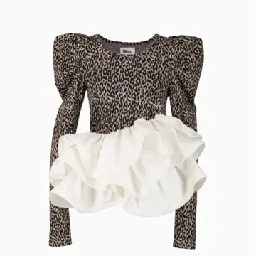 bibiy EFFIE PEPURAMU LEOPARD TOP