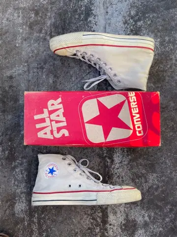 7 80s 컨버스 화이트 척 테일러 박스 포함