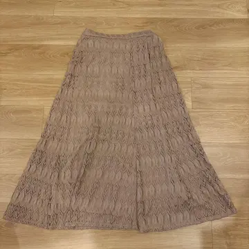 렙심 레이스 플레어 스커트 허리밴딩 브라운 계열 프리