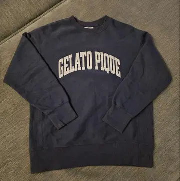 GELATO PIQUE 네이비 로고 맨투맨