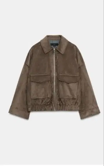 ZARA 브라운 집업 자켓 스웨이드 느낌 자켓