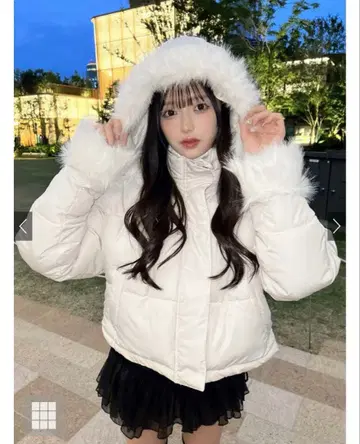 GRL 멀티 Way 후드 부착 퍼 다운 자켓[kd81]