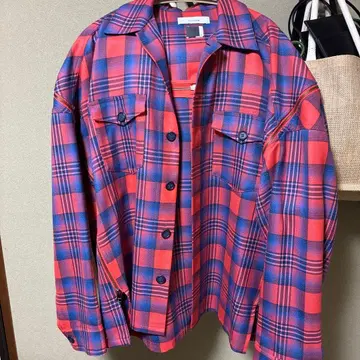 FACETASM 체크 무늬 오버 사이즈 긴팔 셔츠