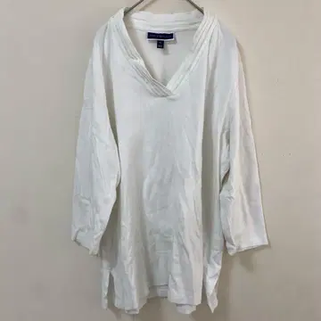 KAREN SCOTT 화이트 V넥 [ XL ] 오부 소매